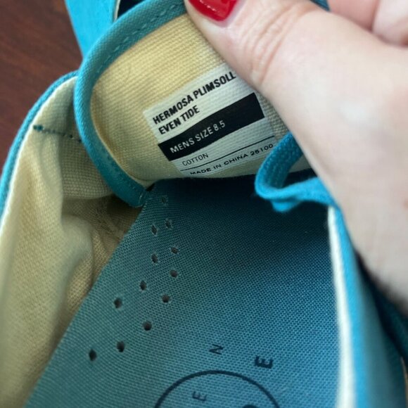 SeaVees Men's Hermosa Plimsoll Classic‎ Sneaker in Teal- Size 8.5 - Picture 2 of 6